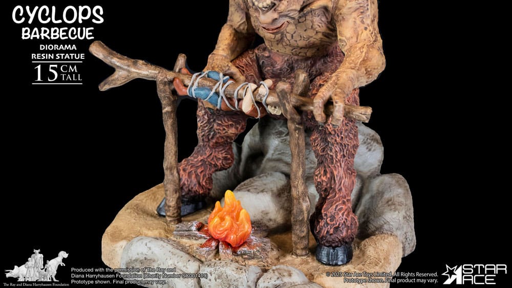 Ray Harryhausen Diorama 1/8 Cyclops Barbecuescène 17 cm