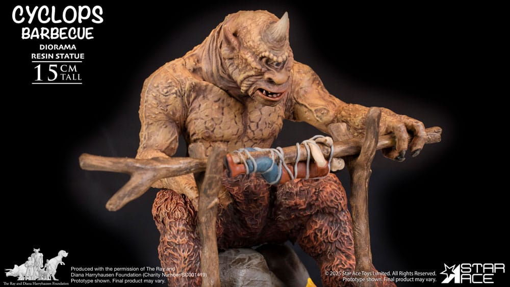 Ray Harryhausen Diorama 1/8 Cyclops Barbecuescène 17 cm