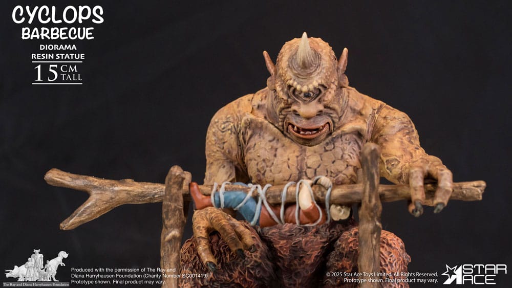 Ray Harryhausen Diorama 1/8 Cyclops Barbecuescène 17 cm