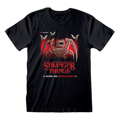 Stranger Things T-shirt 8 bit ondersteboven