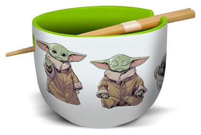 Star Wars: The Mandalorian Ramen Bowl met eetstokjes Grogu