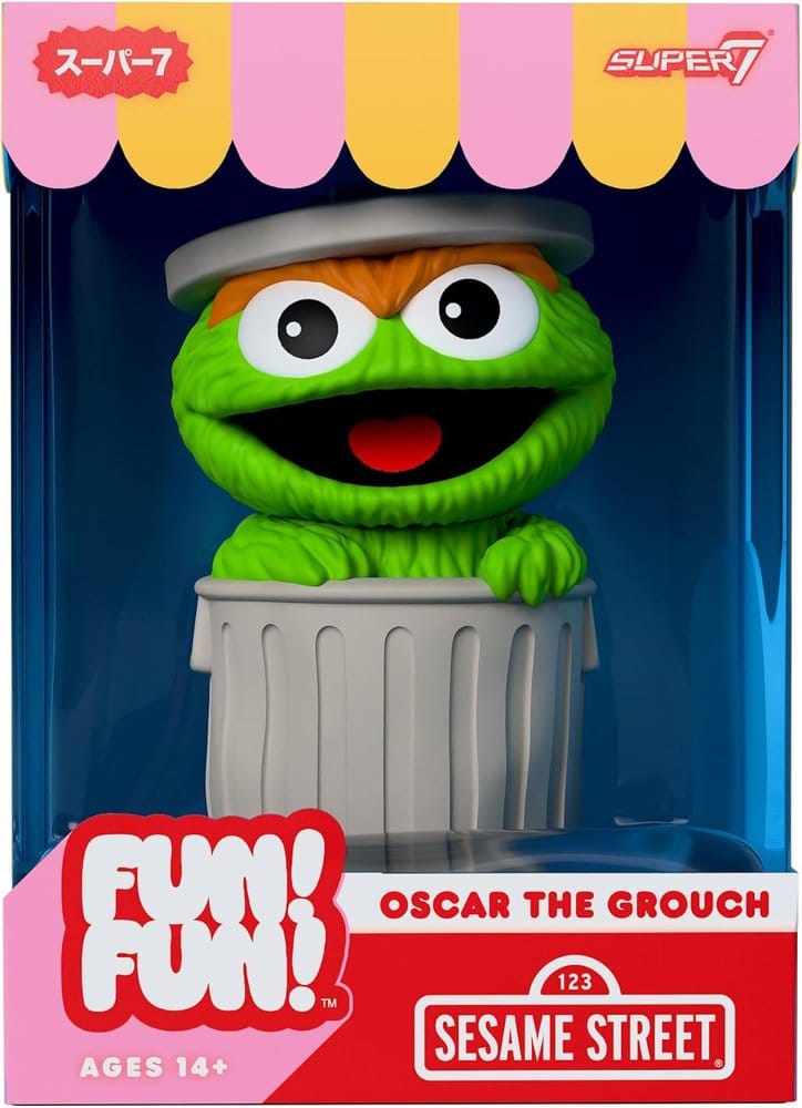 Sesamstraat plezier! Plezier! Zachte vinylfiguur Wave 01 - Oscar de Grouch 18 cm