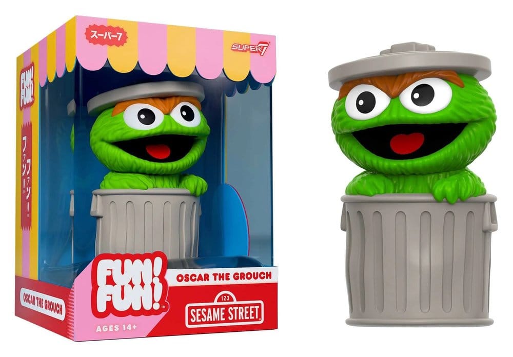 Sesamstraat plezier! Plezier! Zachte vinylfiguur Wave 01 - Oscar de Grouch 18 cm
