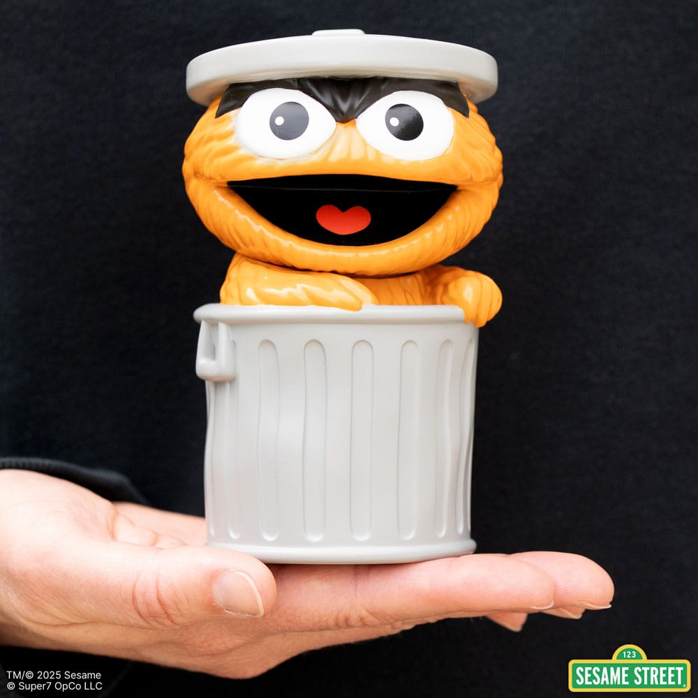 Sesamstraat LEUK! PLEZIER! Vinylactiefiguur Oscar de Grouch (oranje) 13 cm