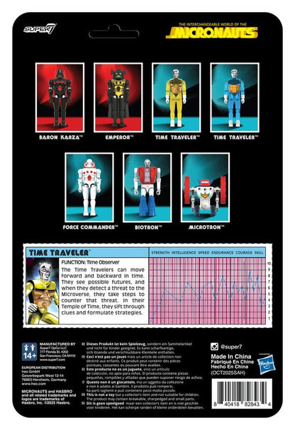 Micronauts ReAction+ actiefiguur Wave 03 Tijdreiziger (doorschijnend geel) 10 cm