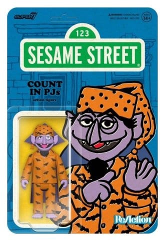 Sesamstraat ReAction Actiefiguur Wave 06 Count Von Count (PJ's) 10 cm