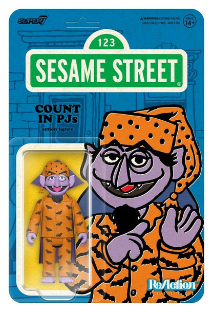 Sesamstraat ReAction Actiefiguur Wave 06 Count Von Count (PJ's) 10 cm
