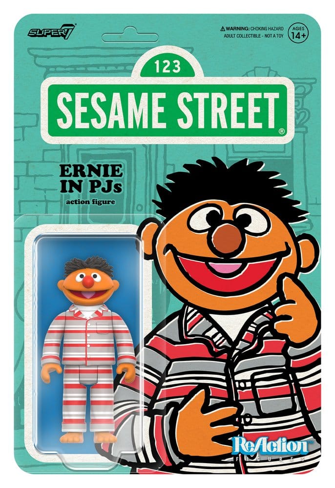 Sesamstraat ReAction Actiefiguur Wave 06 Ernie (PJ's) 10 cm