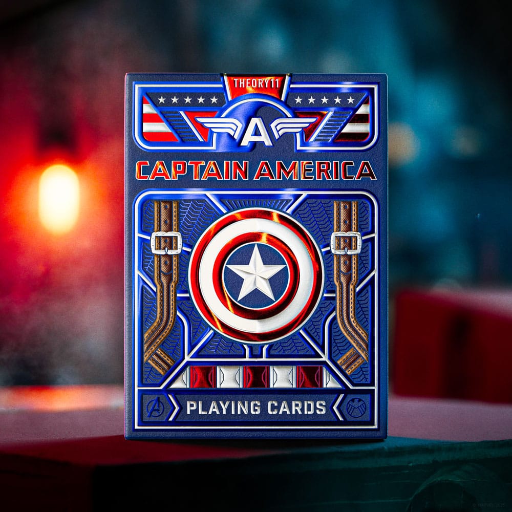 Captain America speelkaarten patriottisch ontwerp