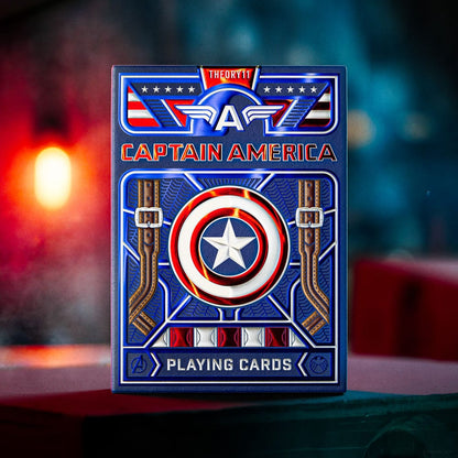 Captain America speelkaarten patriottisch ontwerp