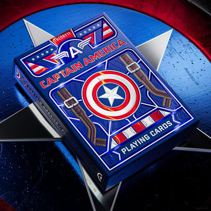 Captain America speelkaarten patriottisch ontwerp