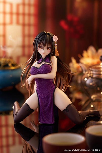 Love Ru Darkness Desktop Leuk PVC -standbeeld Yui Kotegawa (Chinese Dress Ver.) 13 cm
