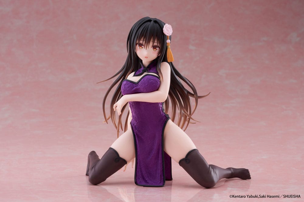 Love Ru Darkness Desktop Leuk PVC -standbeeld Yui Kotegawa (Chinese Dress Ver.) 13 cm