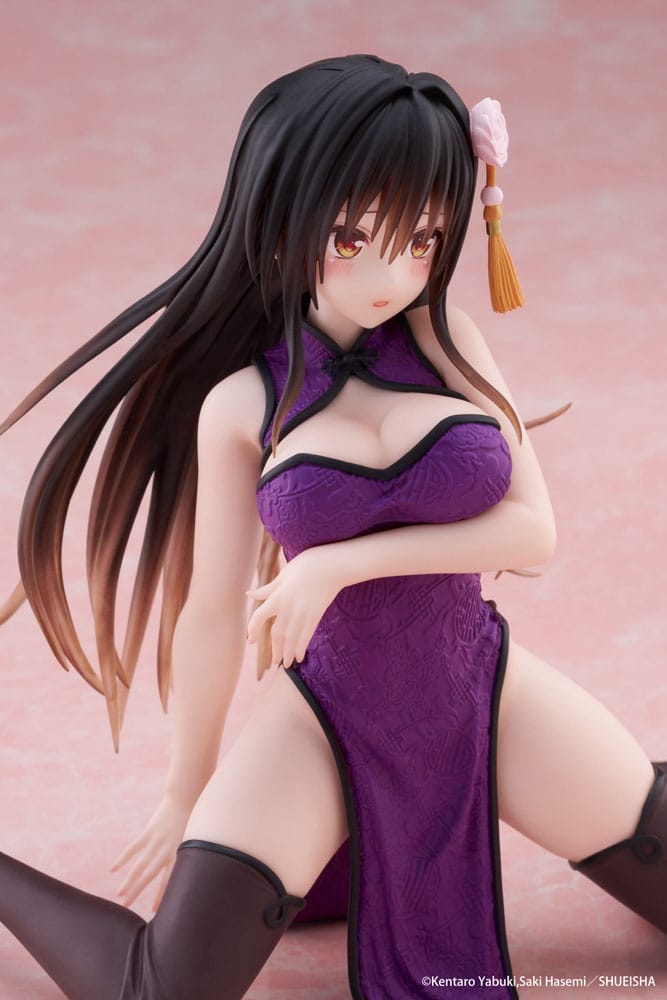 Love Ru Darkness Desktop Leuk PVC -standbeeld Yui Kotegawa (Chinese Dress Ver.) 13 cm