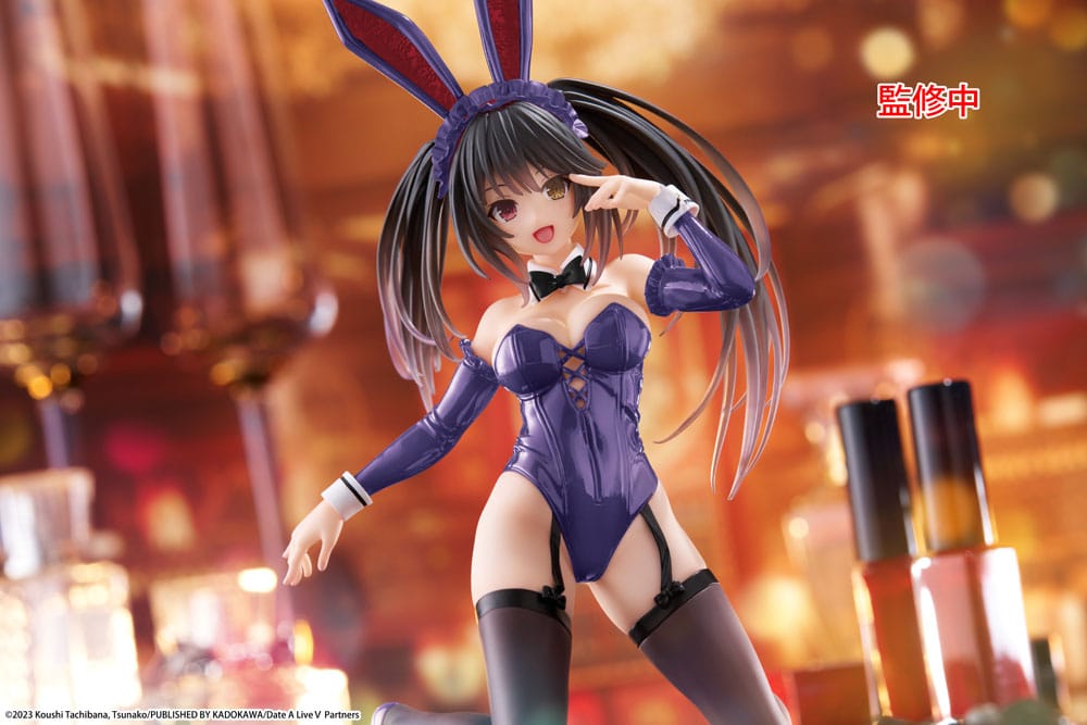 Datum Een Live V PVC Standbeeld Desktop Leuke Figuur Kurumi Tokisaki Bunny Ver. Vernieuwing 13 cm