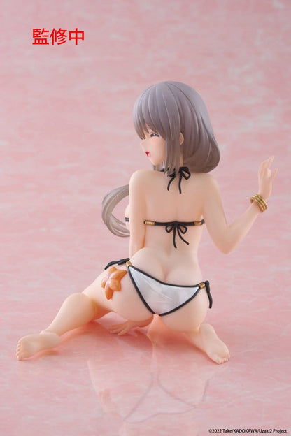 Uzaki-chan wil rondhangen! PVC-standbeeld Desktop Schattig figuur Tsuki Uzaki (badkleding ver.) 13 cm