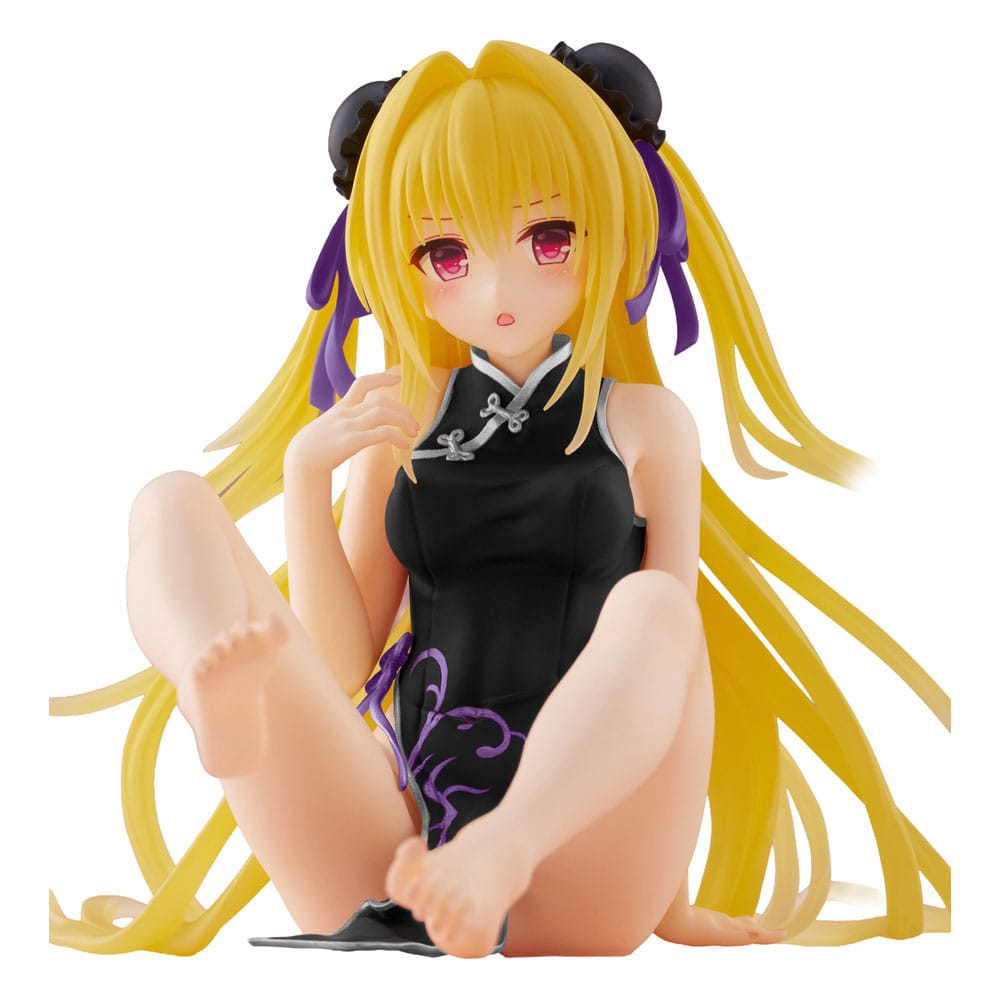 To Love-Ru Darkness PVC-standbeeld Desktop Schattig figuur Golden Darkness (China Dress Ver.) Vernieuwing 13 cm