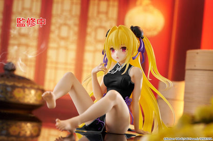 To Love-Ru Darkness PVC-standbeeld Desktop Schattig figuur Golden Darkness (China Dress Ver.) Vernieuwing 13 cm