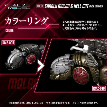 Zoids Plastic Modelbouwsets 2-Pack 1/100 RMZ-010 Canoly Molga & Hell Cat Basisbeschermers Sets 20 cm