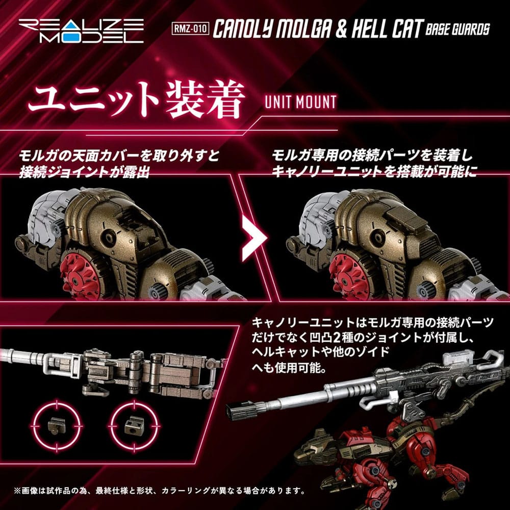 Zoids Plastic Modelbouwsets 2-Pack 1/100 RMZ-010 Canoly Molga & Hell Cat Basisbeschermers Sets 20 cm