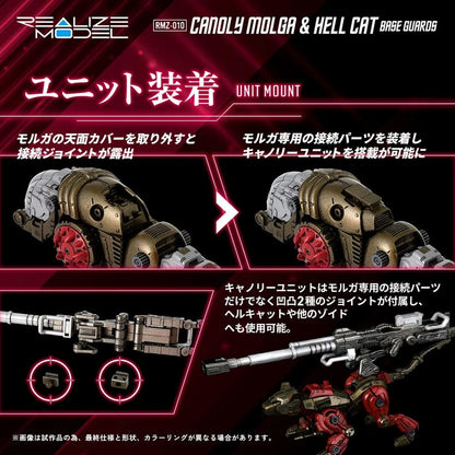 Zoids Plastic Modelbouwsets 2-Pack 1/100 RMZ-010 Canoly Molga & Hell Cat Basisbeschermers Sets 20 cm
