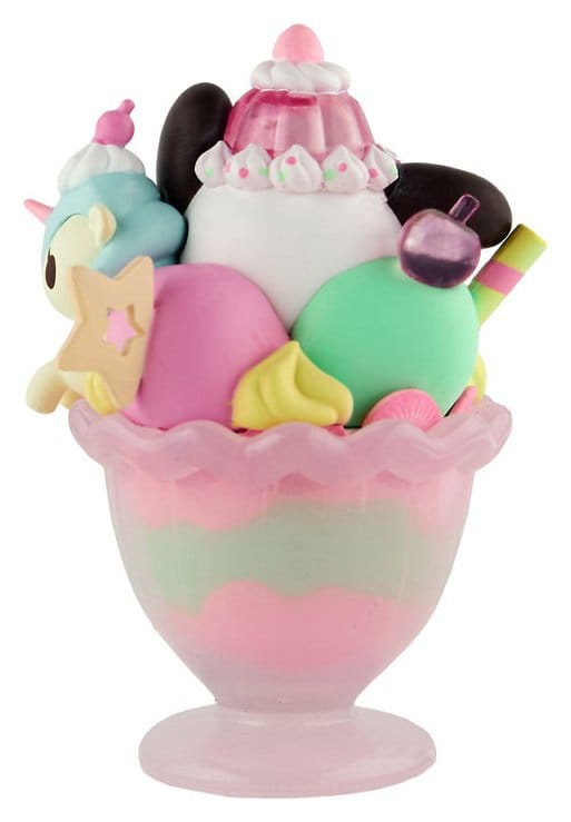 Hello Kitty & Friends Vensterdoosfiguur Fast Food Pochacco Roze Eenhoorn Sundae 9 cm