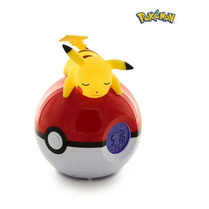 Pokémon wekker Pokeball met lichte pikachu 18 cm