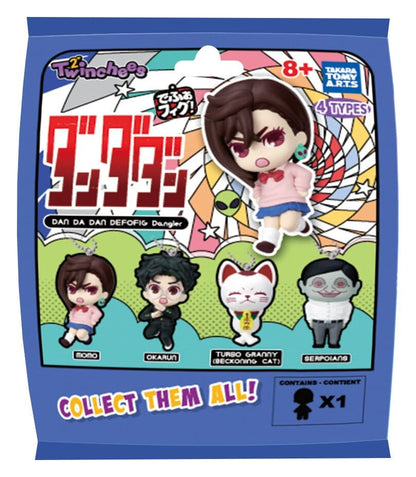 Dandadan Twinchees Dangler minifiguren Defofig! 5 cm blindverpakkingsdisplay (24)