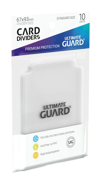 Ultimate Guard Card Dividers Standaardgrootte (10) - Transparant