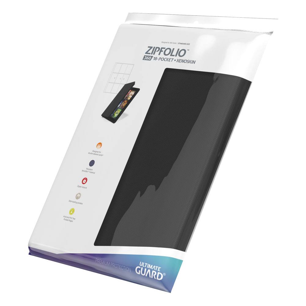 Ultimate Guard Zipfolio 360 18 -Pocket Xenoskin - Black