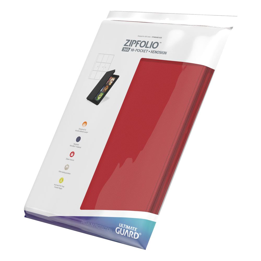 Ultimate Guard Zipfolio 360 18 -Pocket Xenoskin - Red