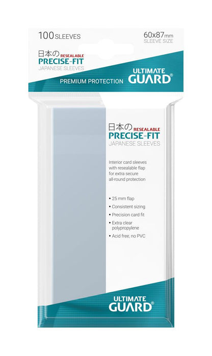 Ultimate Guard Precuse -Fit mouwen Japanse grootte (100) - Hersluitbaar