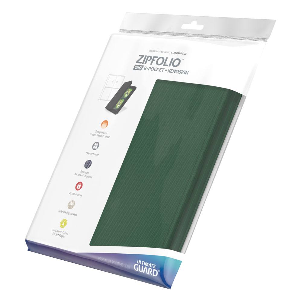 Ultimate Guard Zipfolio 160 8 -Pocket Xenoskin - Green
