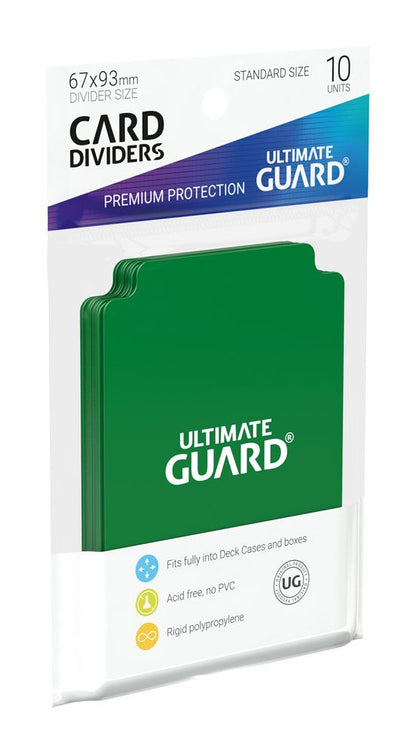 Ultimate Guard Card Dividers Standaardgrootte (10) - Groen