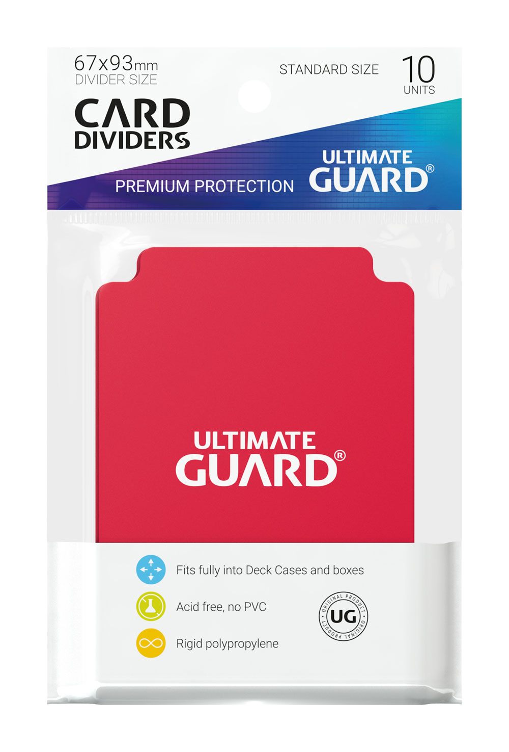 Ultimate Guard Card Dividers Standaardgrootte (10) - Rood