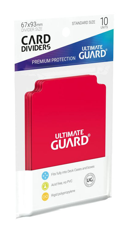 Ultimate Guard Card Dividers Standaardgrootte (10) - Rood