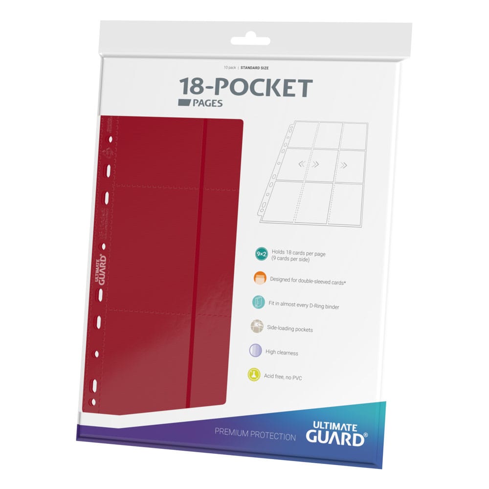 Ultimate Guard 18-Pocket Pages Side-loading (10)-Rood