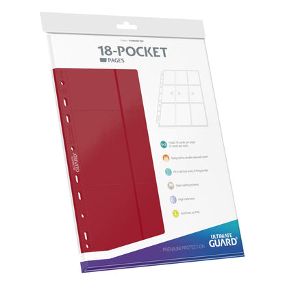 Ultimate Guard 18-Pocket Pages Side-loading (10)-Rood