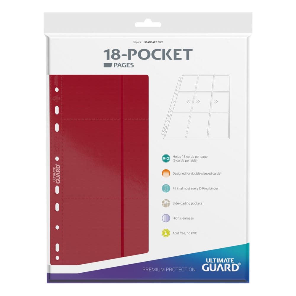 Ultimate Guard 18-Pocket Pages Side-loading (10)-Rood