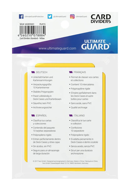 Ultimate Guard Card Dividers Standaardgrootte (10) - Geel