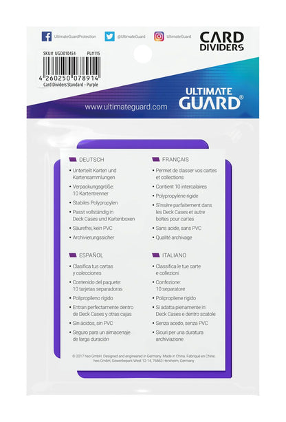 Ultimate Guard Card Dividers Standaardgrootte (10) - Paarse