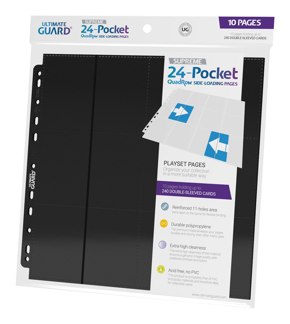 Ultimate Guard 24-Pocket Quadrow Pages Side-loading (10)-Zwart