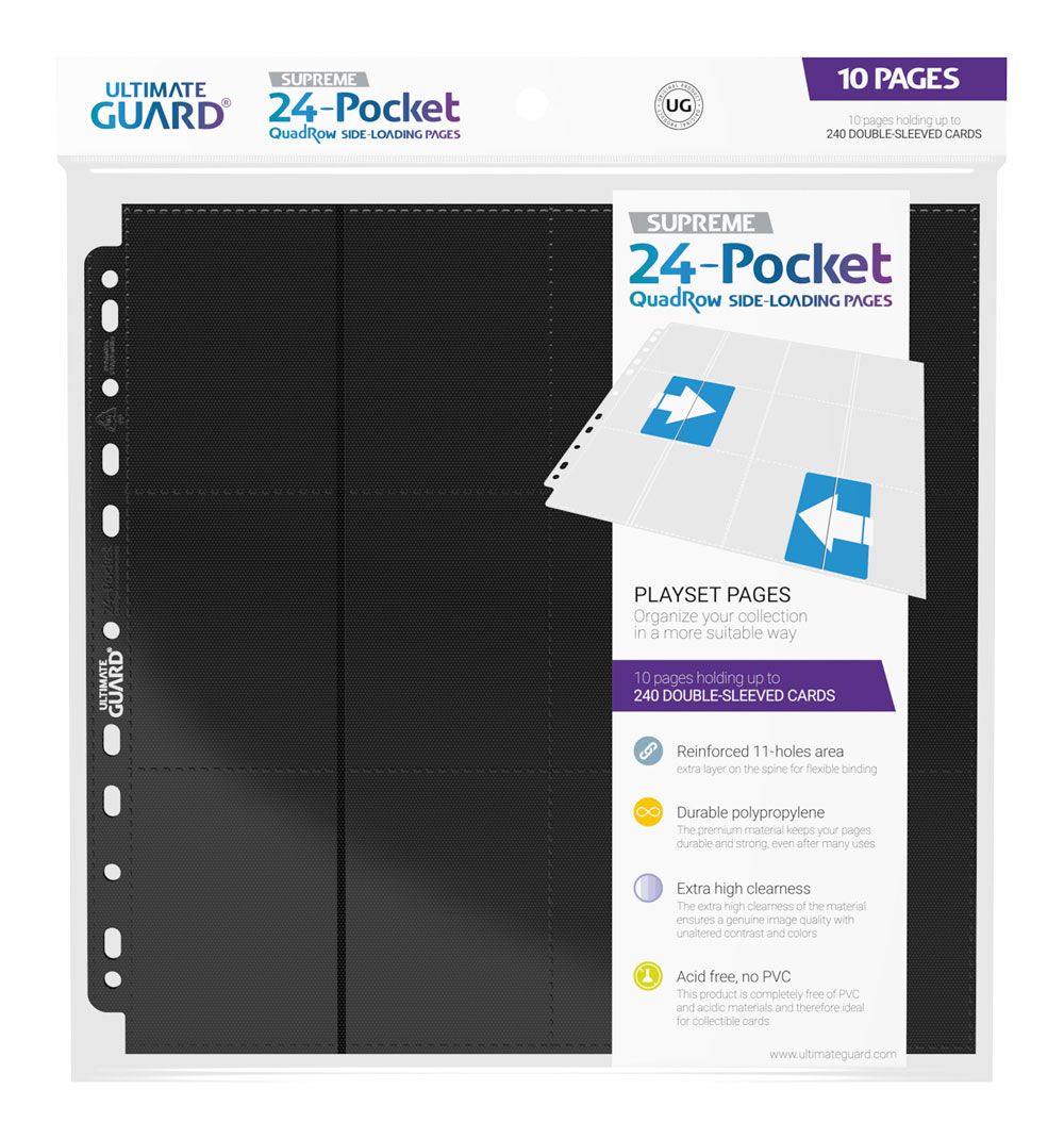 Ultimate Guard 24-Pocket Quadrow Pages Side-loading (10)-Zwart