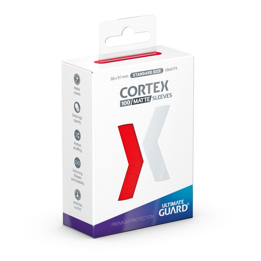 Ultimate Guard Cortex Sheeves Matte Standard Grootte (100) - Rood