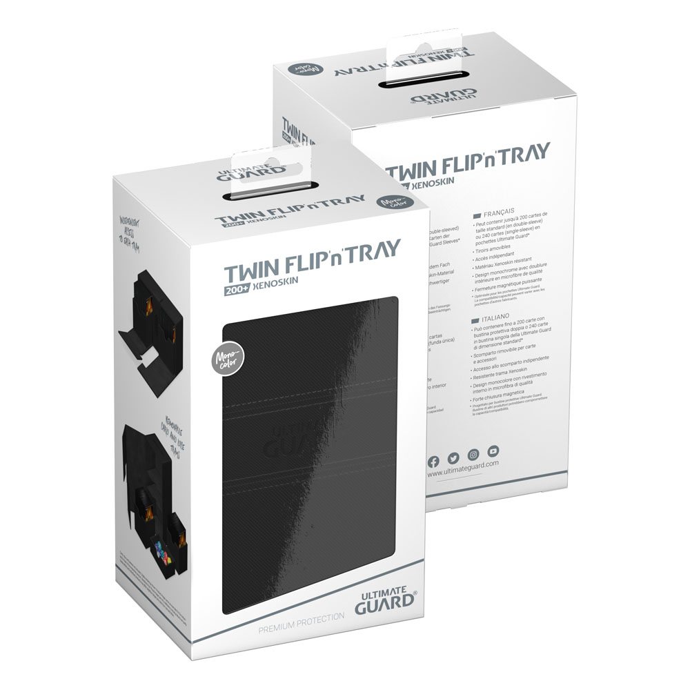 Ultimate Guard Twin Flip'n'tray 200+ Xenoskin - Black