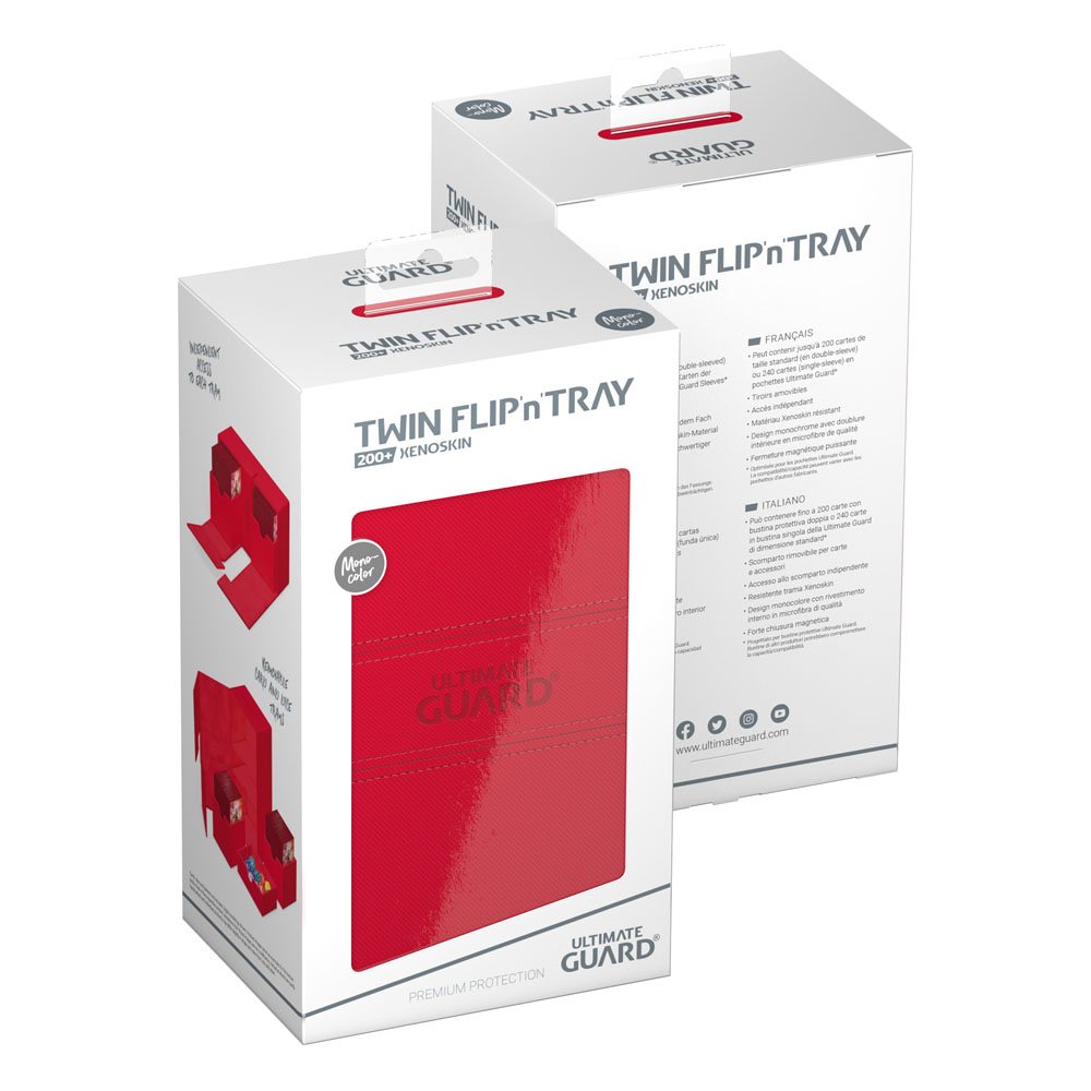 Ultimate Guard Twin Flip'n'tray 200+ Xenoskin - Red