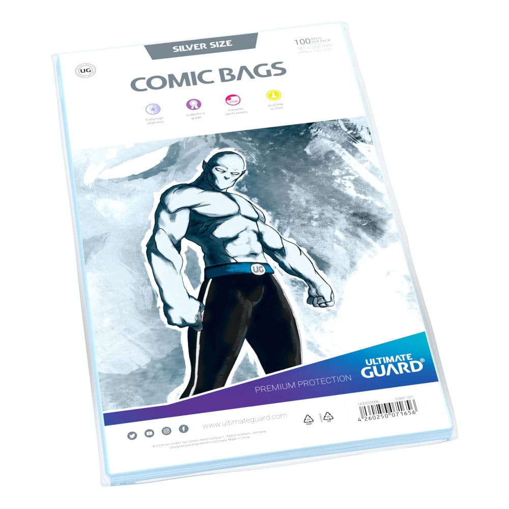 Ultimate Guard Comic Bags Standard (100) - Zilvermaat