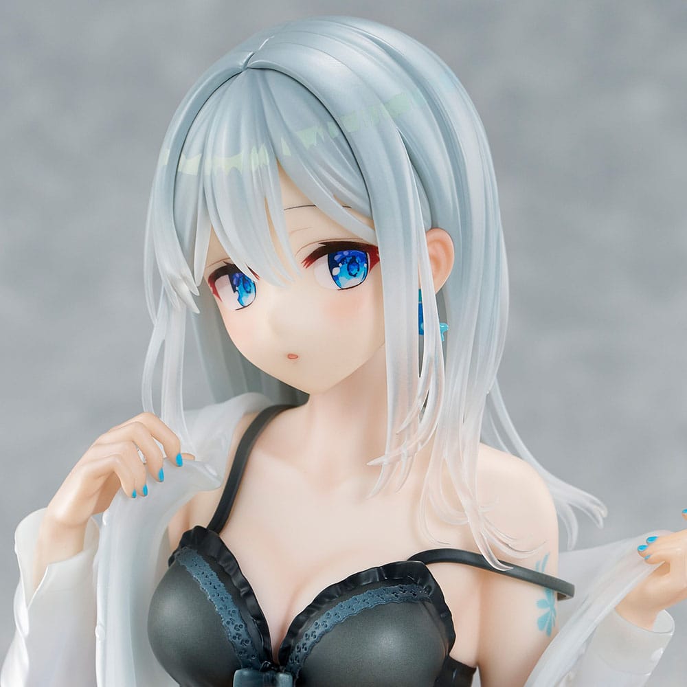 Origineel personage PVC-standbeeld 1/7 Silver-Haired Girl Sky Blue Morning Special Outfit Ver. door Fuumi Illustratie 16 cm