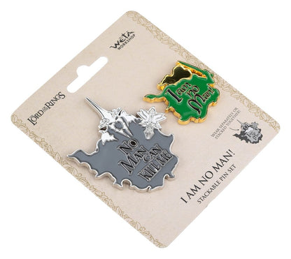 Lord of the Rings verzamelaarspins 2-pack Niemand kan mij vermoorden en ik ben geen man! 7 cm