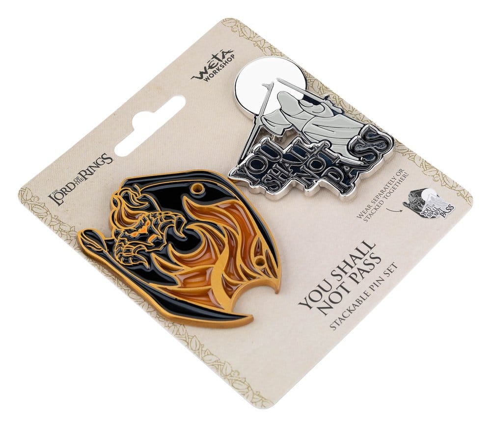 Lord of the Rings Collectors Pins 2-pack You Shall Not Pass 8 cm